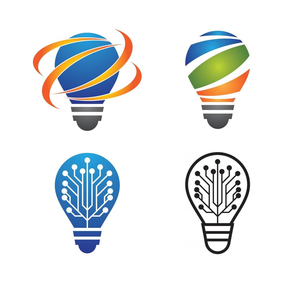 Lightbulb logo images vector