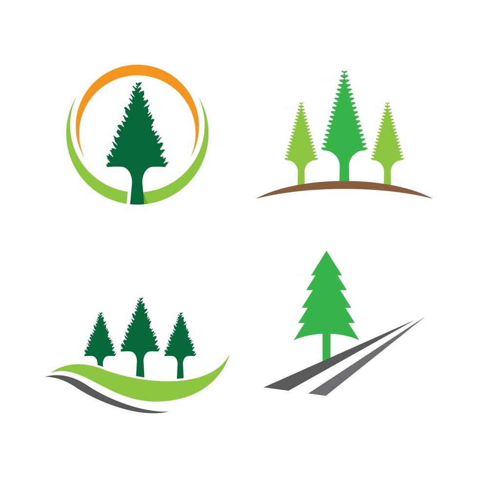 Pine tree logo images illustration vector