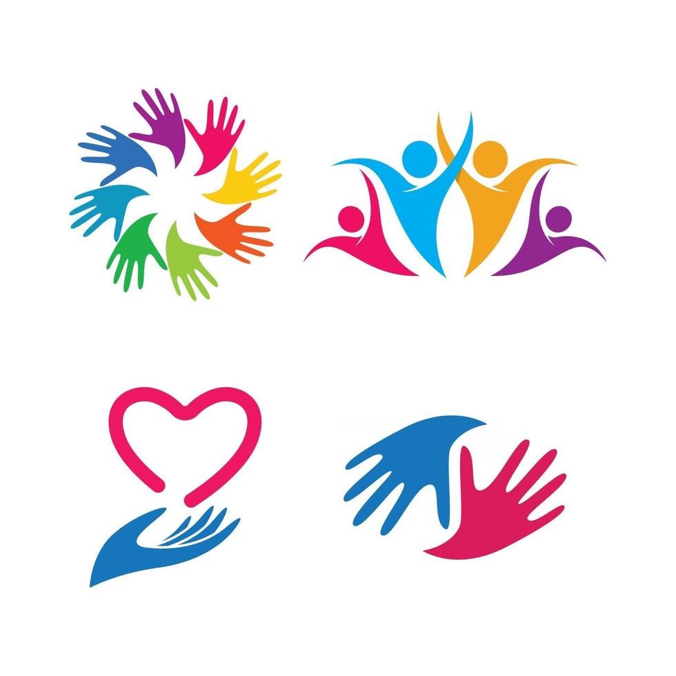 Community care logo images design vector