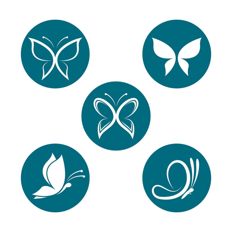 Beauty butterfly logo images vector