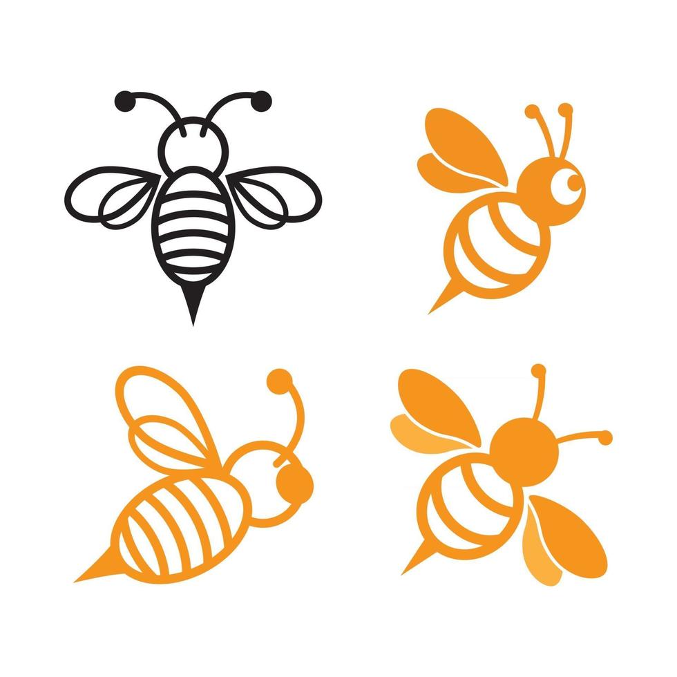 Bee logo images vector