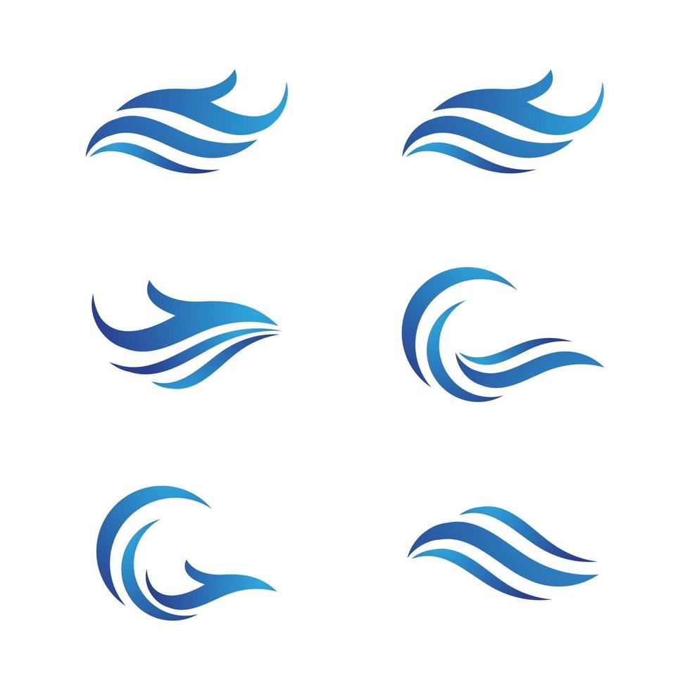 diseño de vector de icono de onda de agua