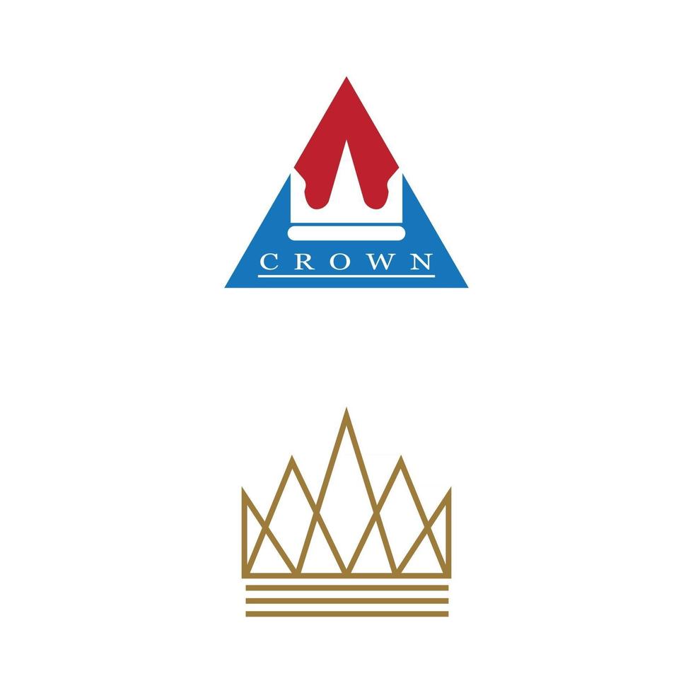 Royal King Queen Crown Elegant Luxury logo design vector