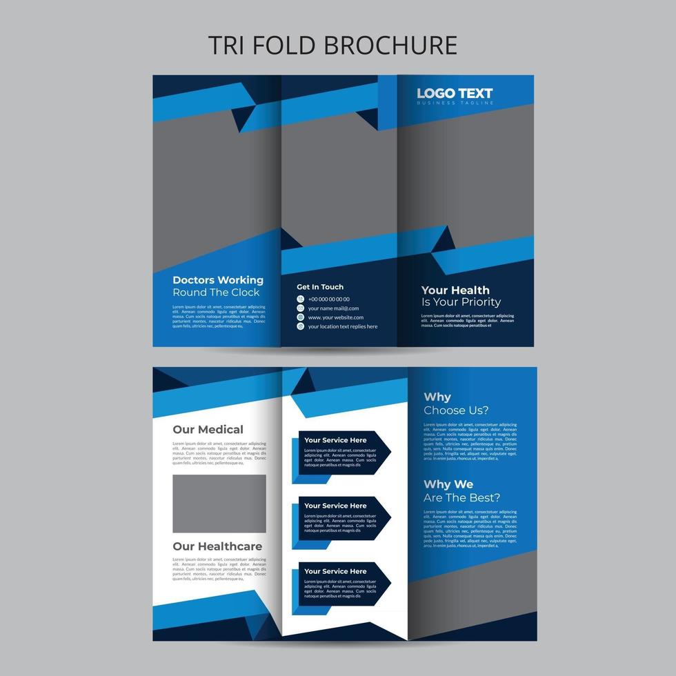 Medical trifold Brochure Template vector