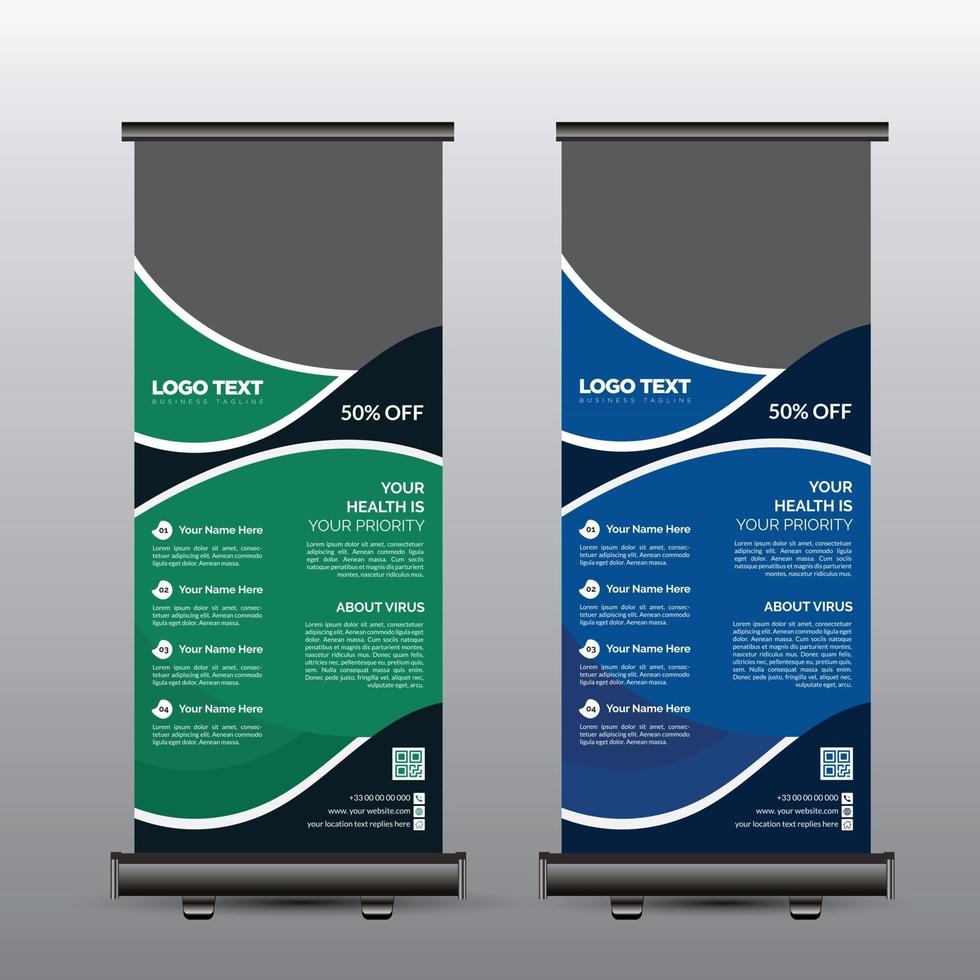 Medical Health Rollup Banner vector