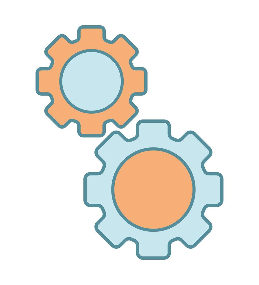 gears over white vector