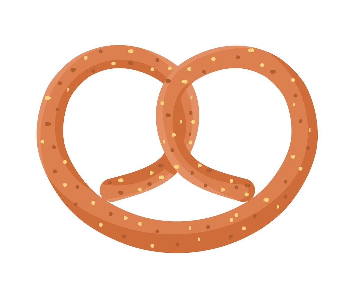 cute pretzel icon vector