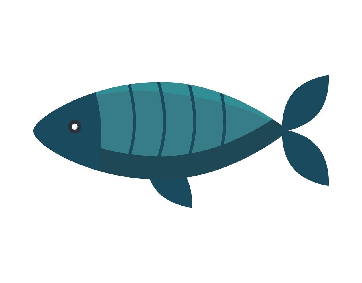 ilustración de pescado azul vector