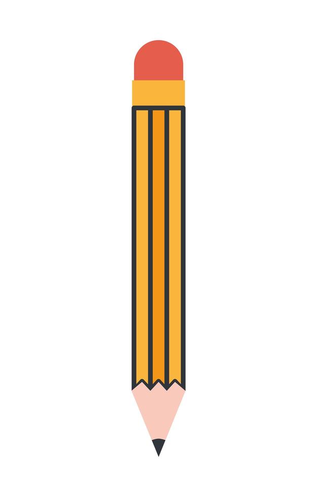 pencil with rubber vector