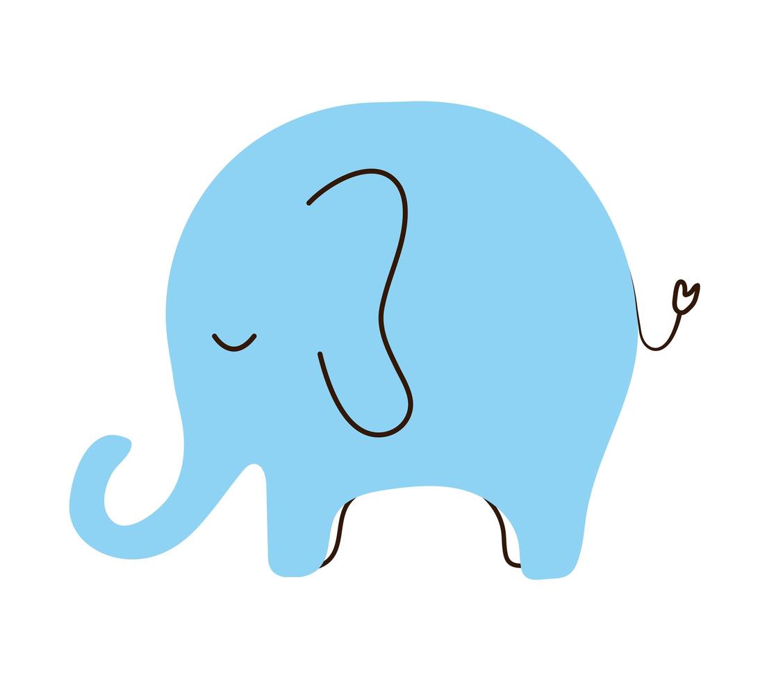 pretty elephant icon vector