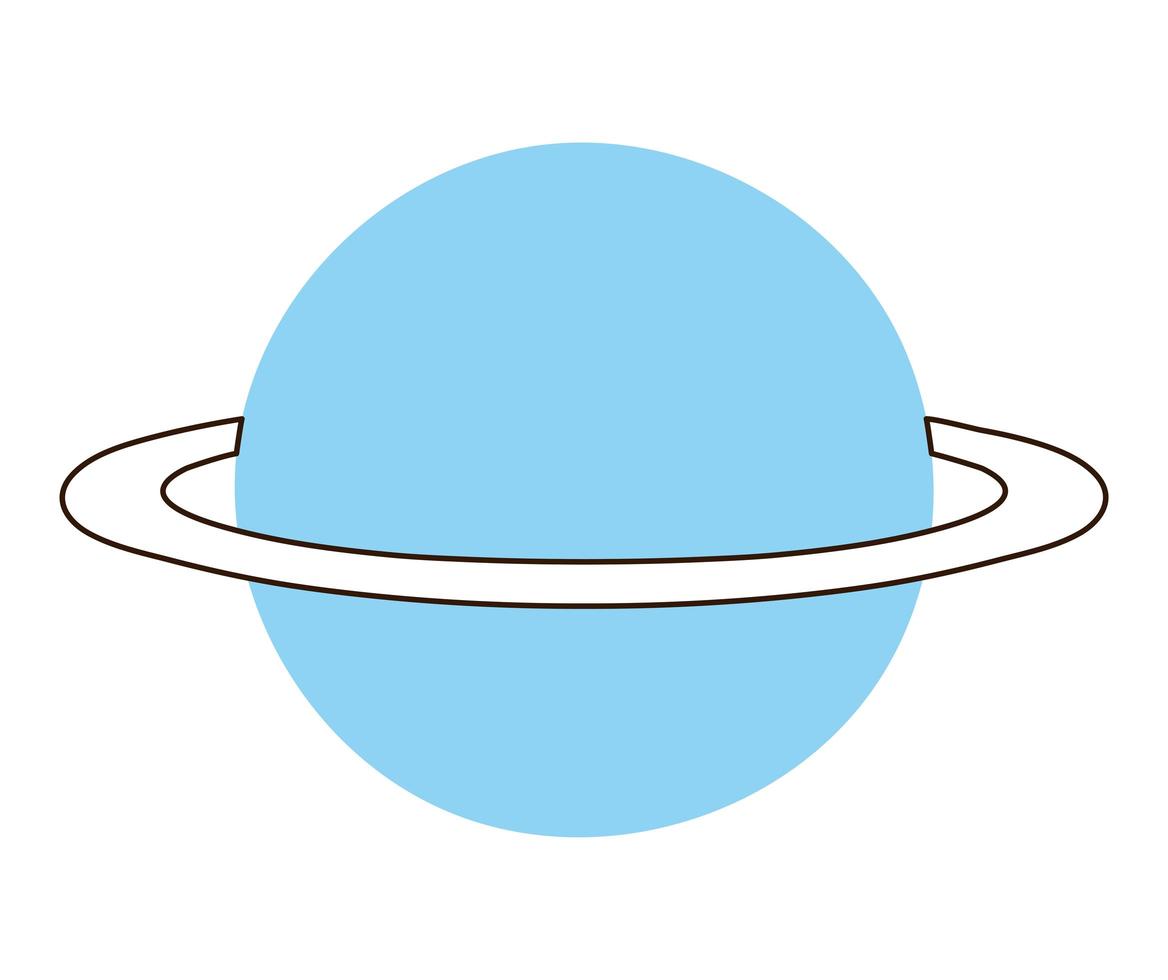 blue saturn design vector