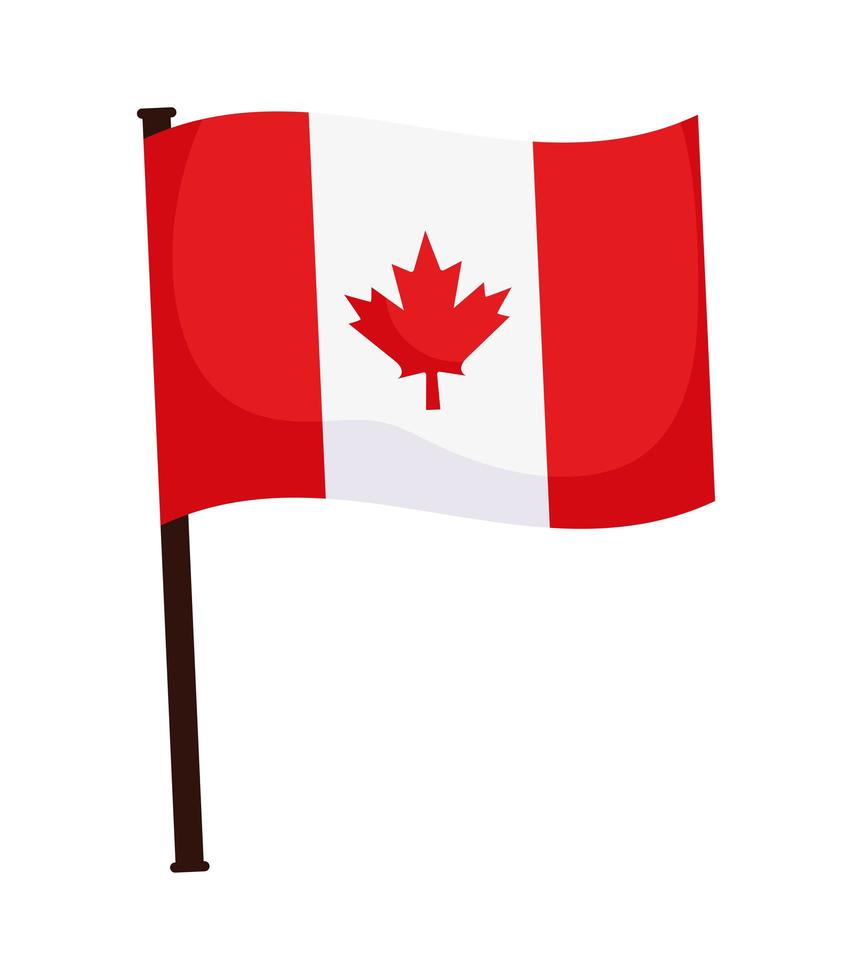 ilustración de la bandera de canadá vector