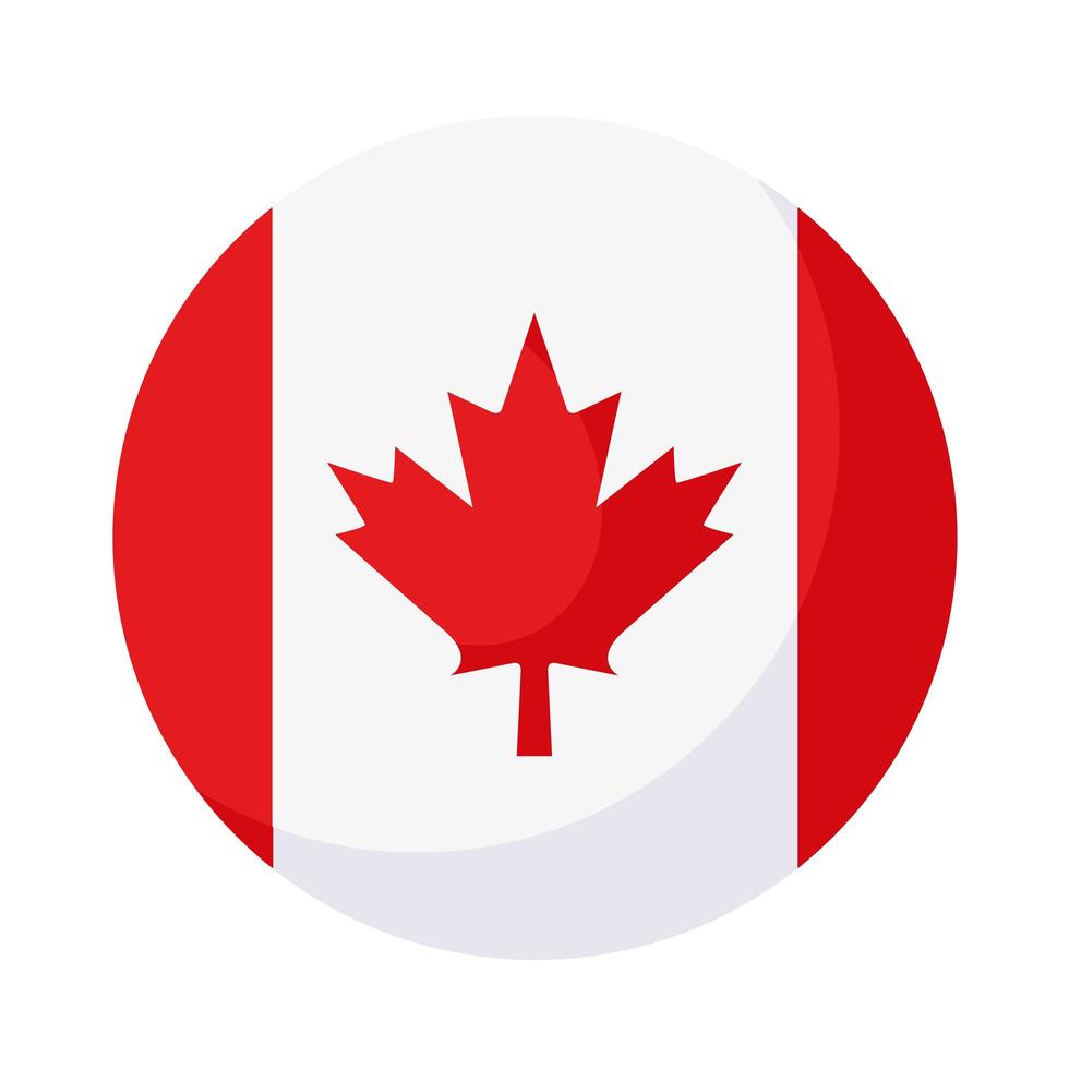 sello de la bandera de canadá vector