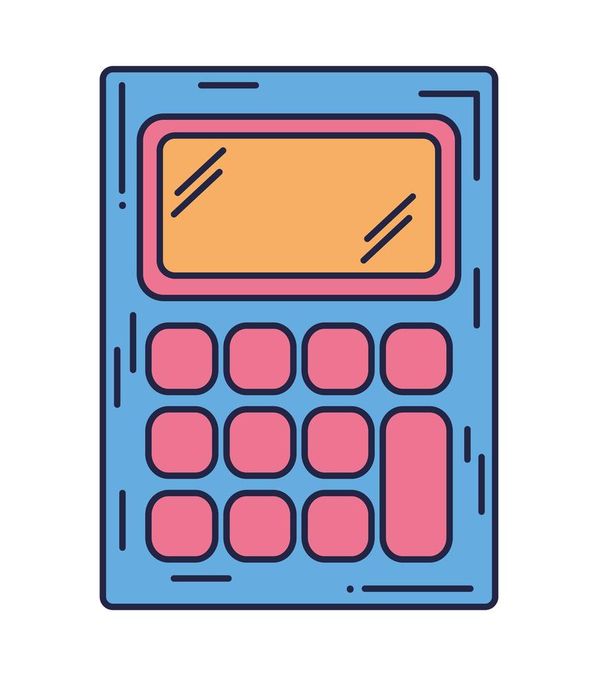 icono de calculadora azul vector