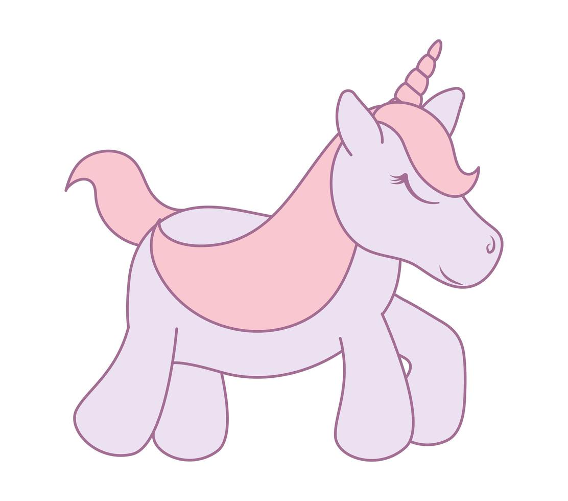 espléndido bebé unicornio vector