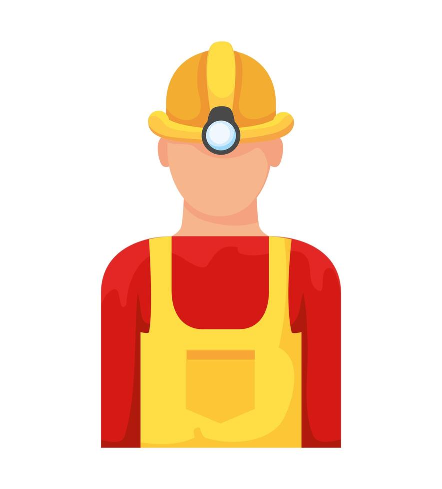 faceless miner worker vector