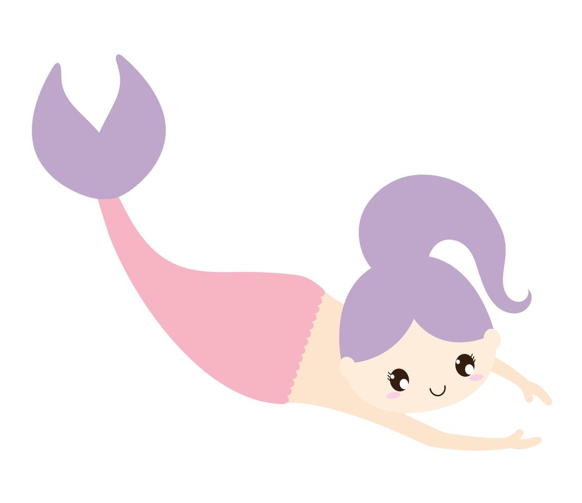 pretty mermaid design vector