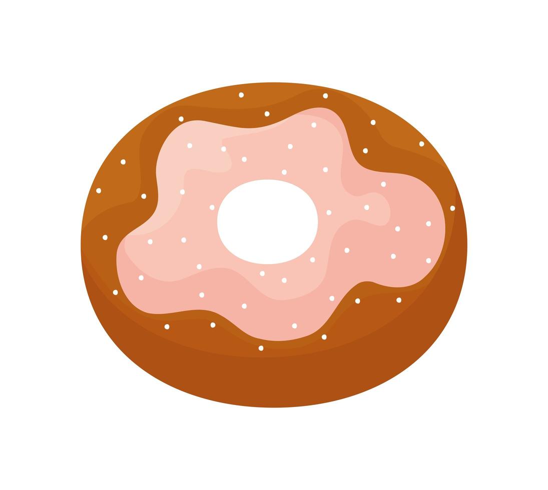 lindo icono de donut vector