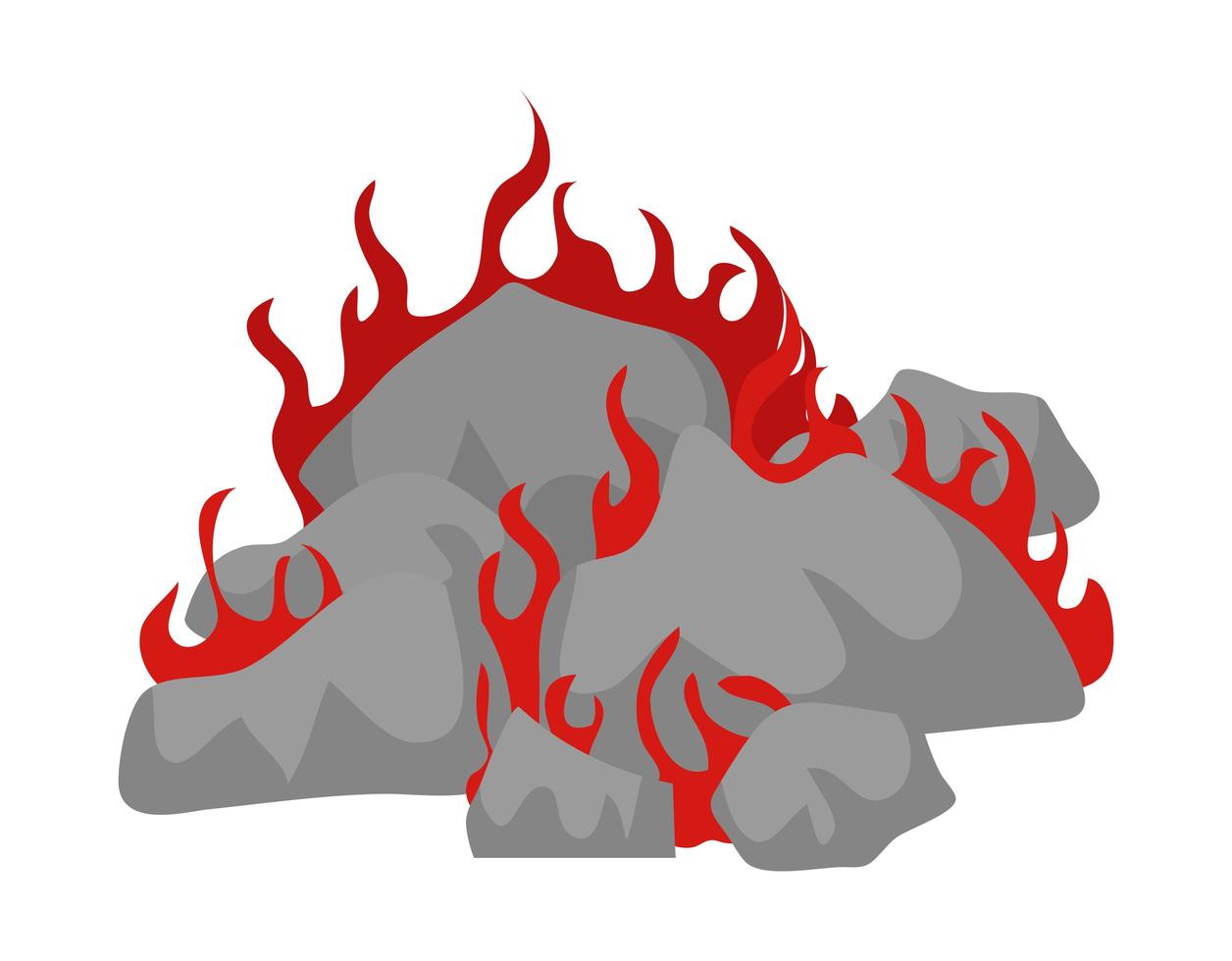 coal burn design vector