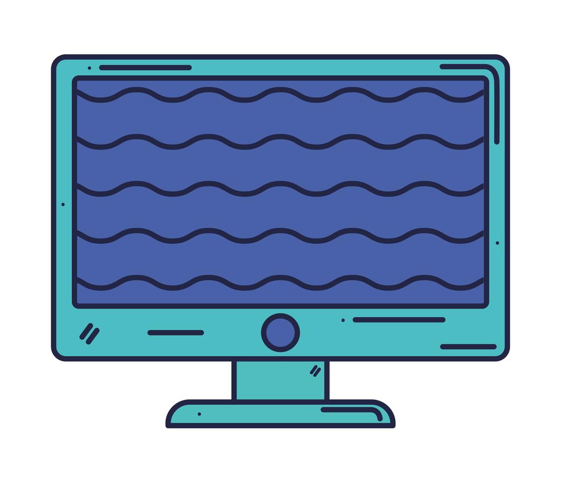 desktop computer isolated vector