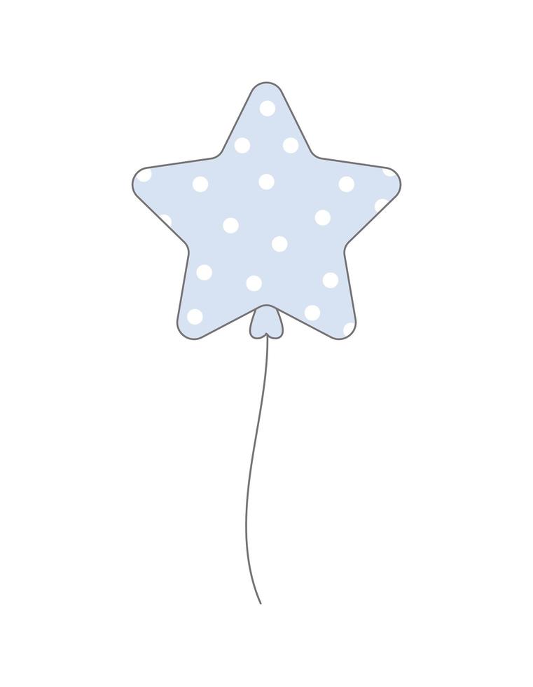 blue star balloon vector