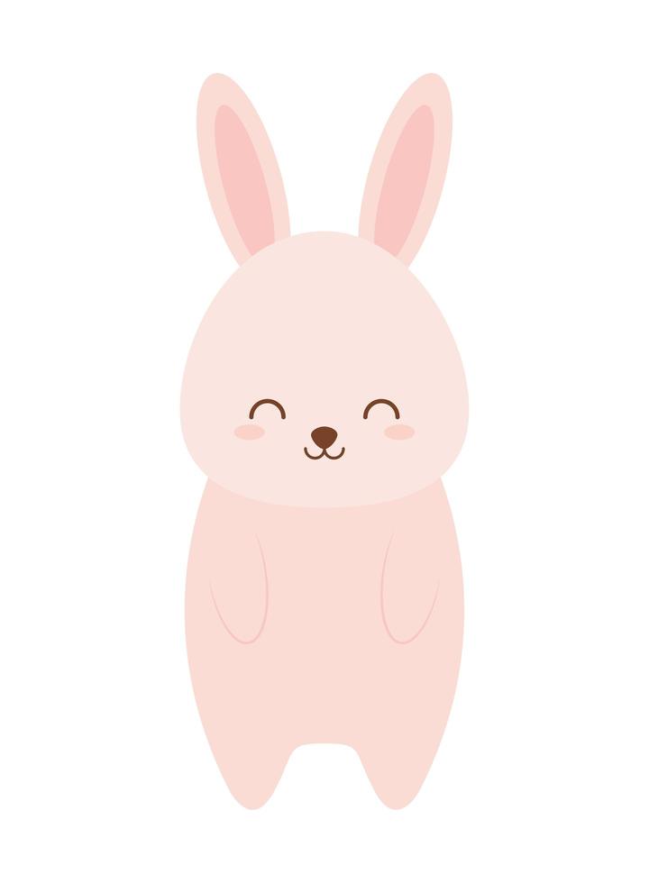 cute pink rabbit vector