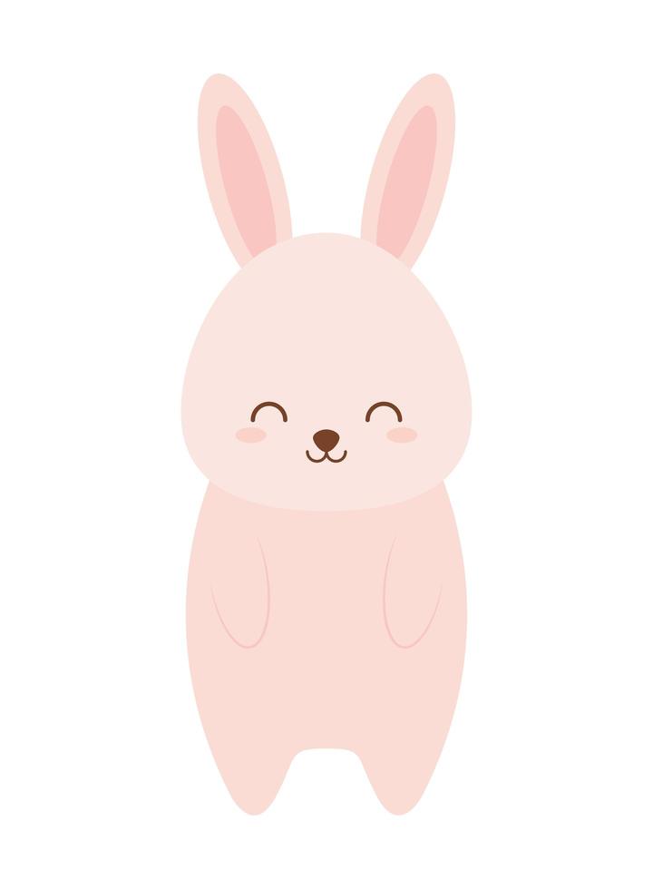 cute pink rabbit vector