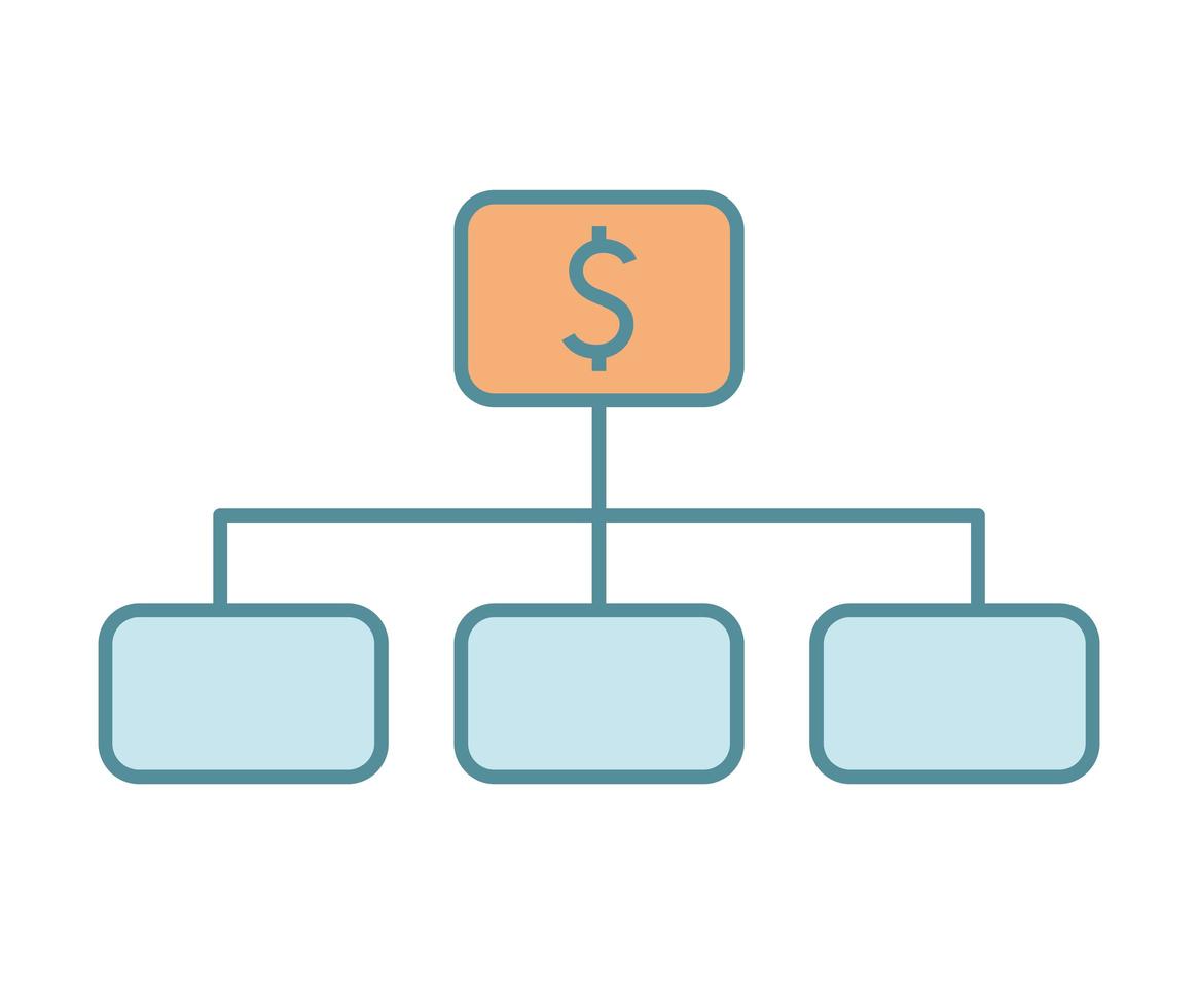 pyramid chart illustration vector
