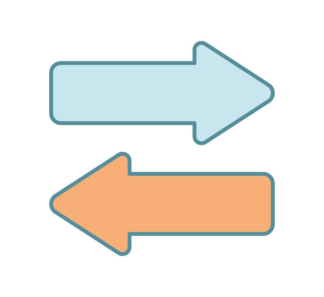 right and left arrows vector