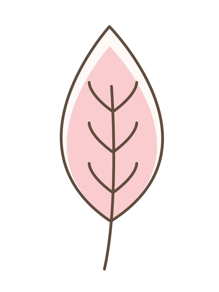 pink leaf illustration vector