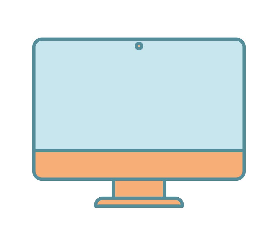 desktop computer screen vector