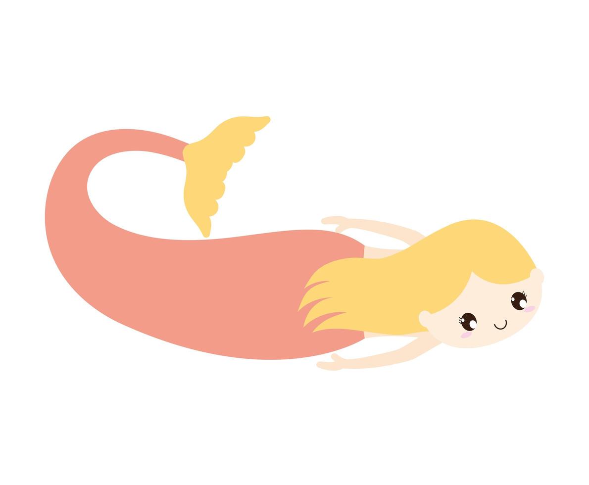 cute mermaid icon vector