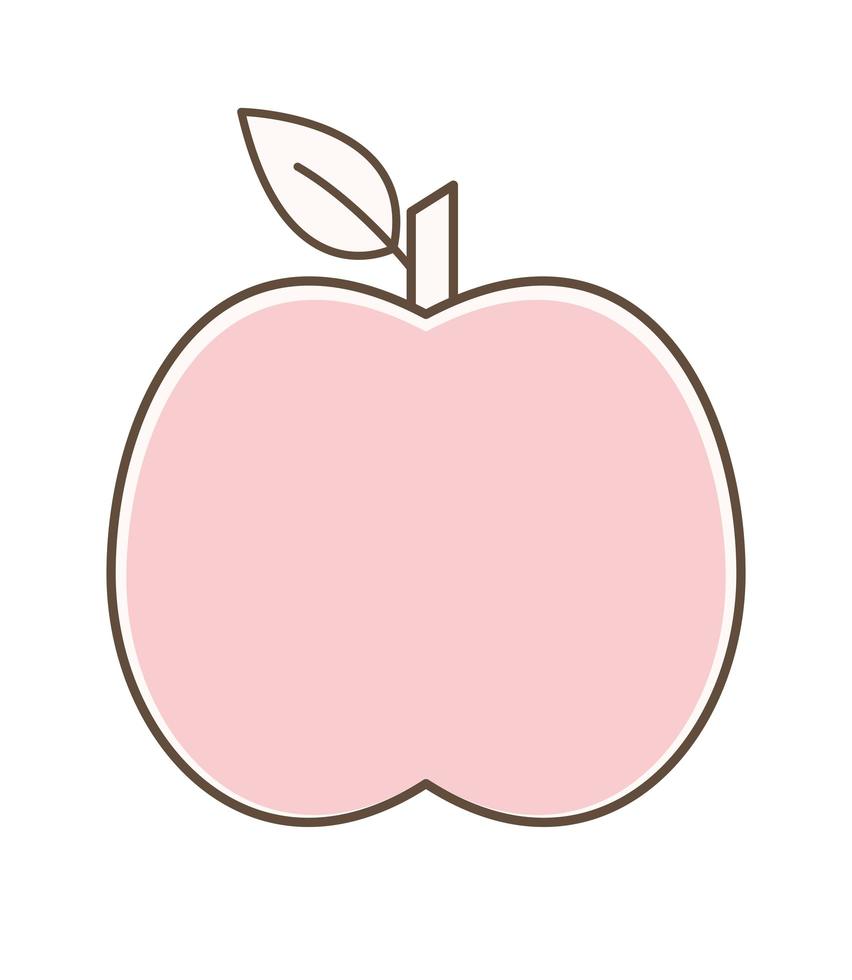 icono de manzana rosa vector