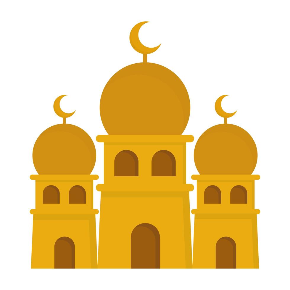 golden buildings icon vector