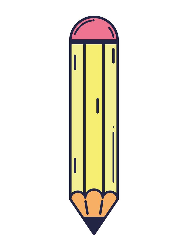 pencil with rubber vector