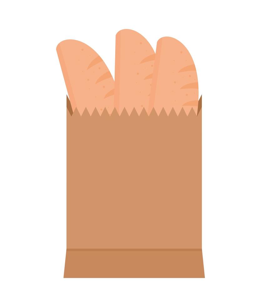 bread in bag paper vector