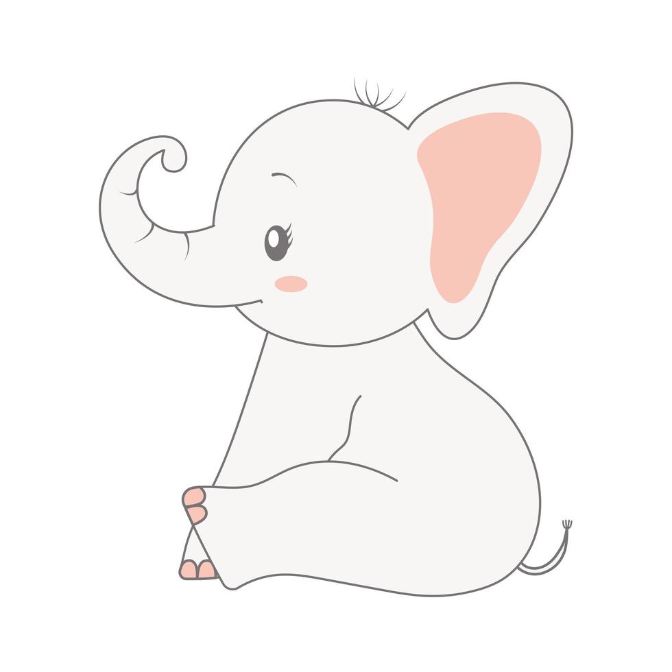 icon of elephant vector