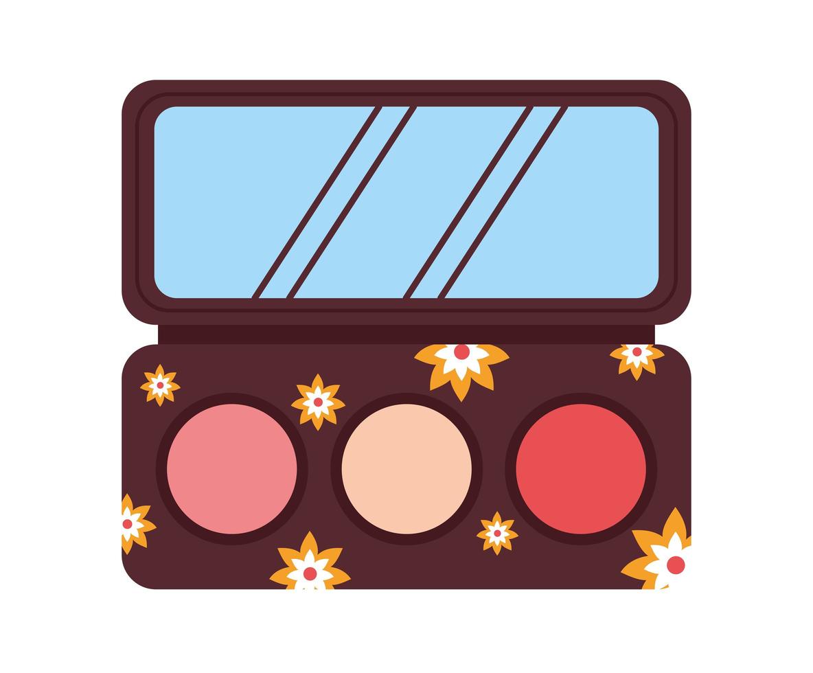 paleta de sombra de ojos aislada vector