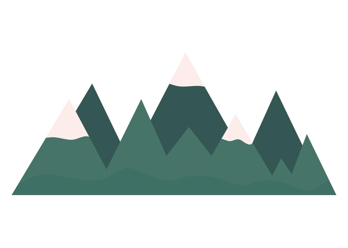 mountains landscape isoalted vector