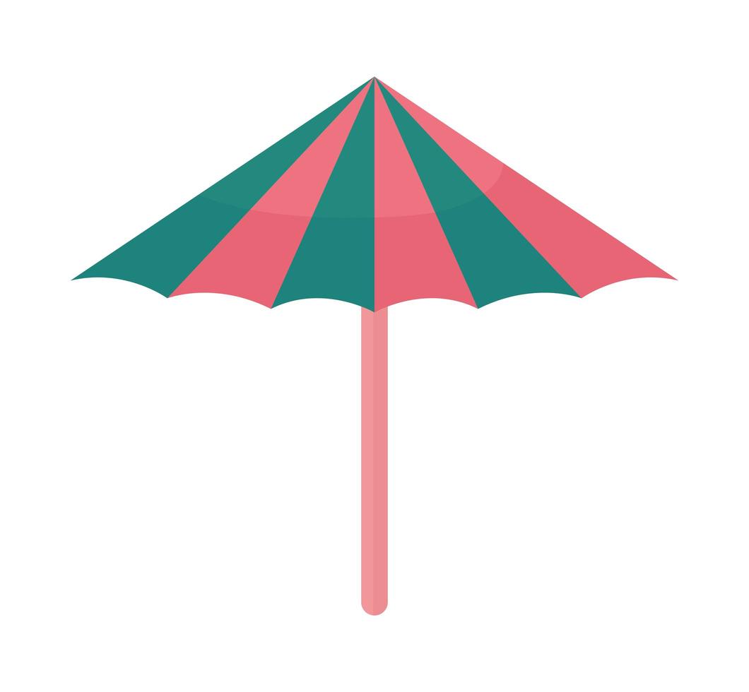 colored beach umbrella vector