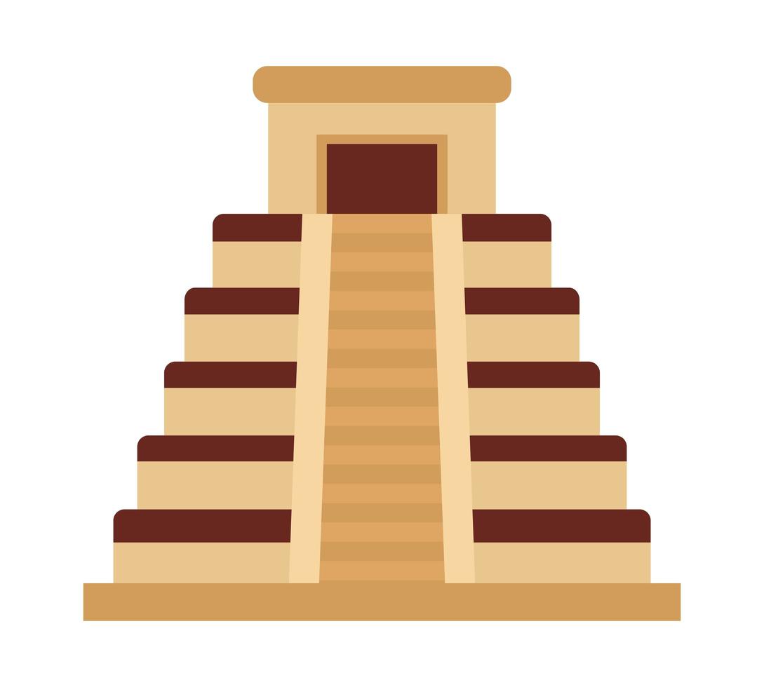 mexican aztec pyramid vector