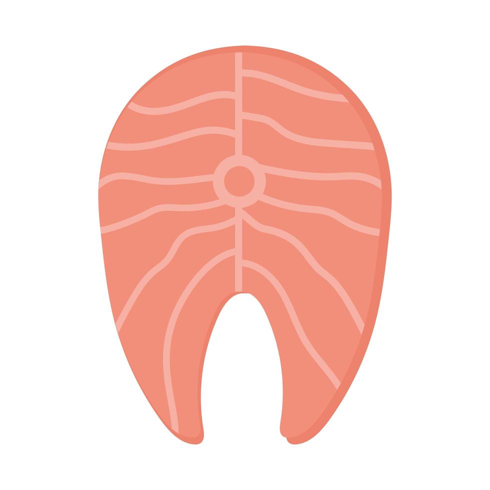 salmon slice icon vector