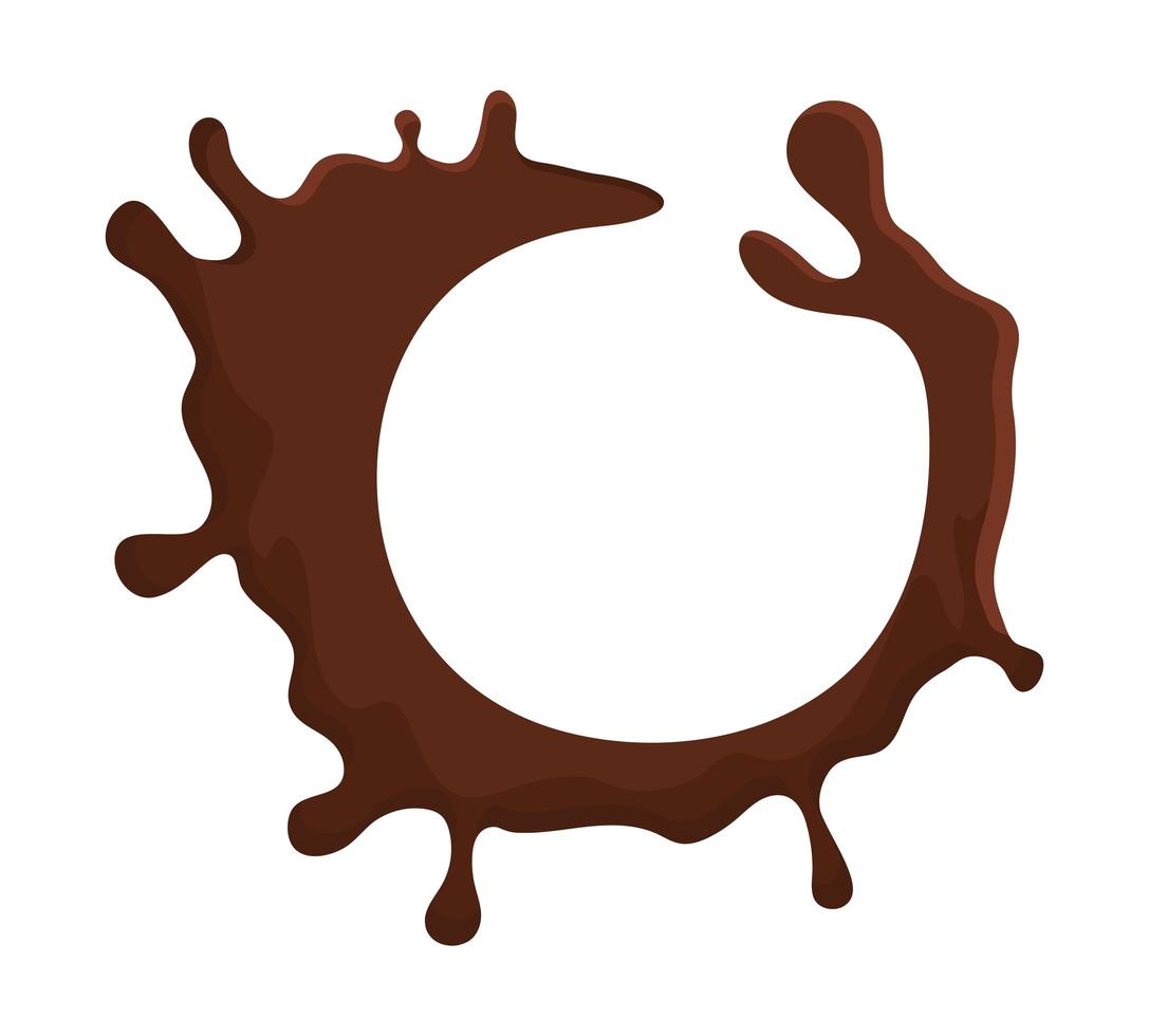 ilustracion de chocolate liquido vector