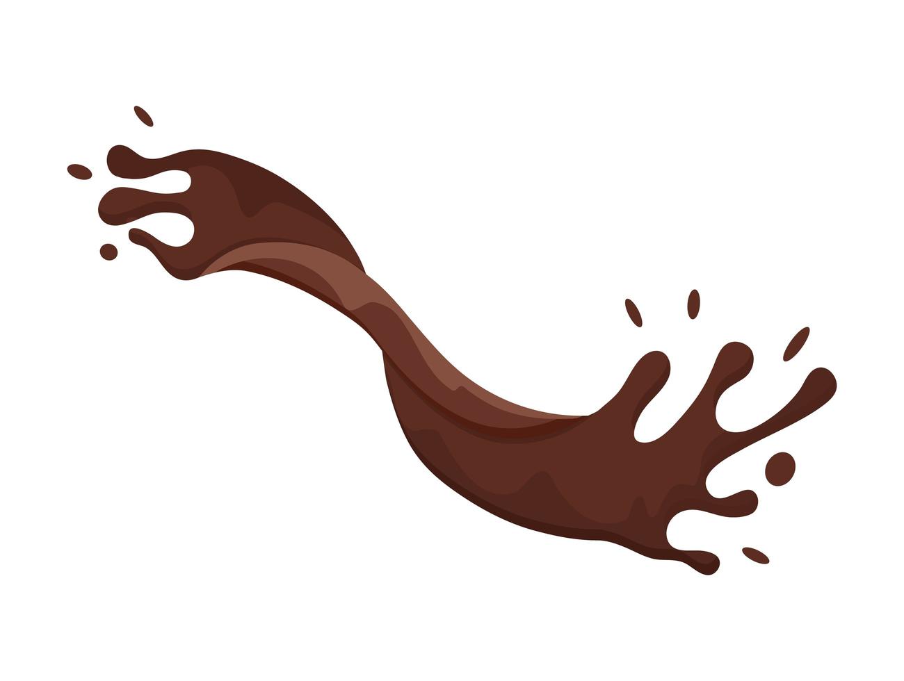 liquid chocolate isolated vector