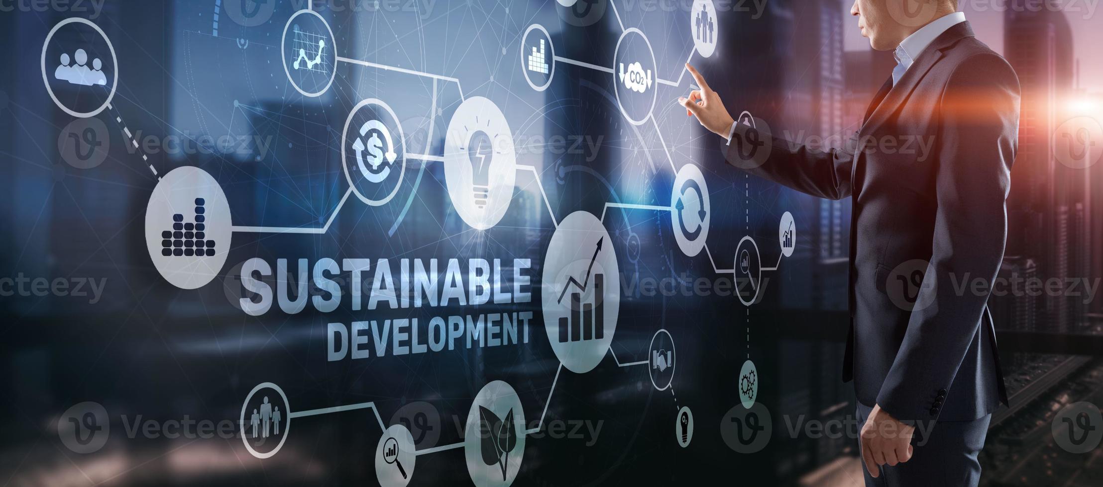 SDGs. Sustainable development goals. Environmental technology concept photo