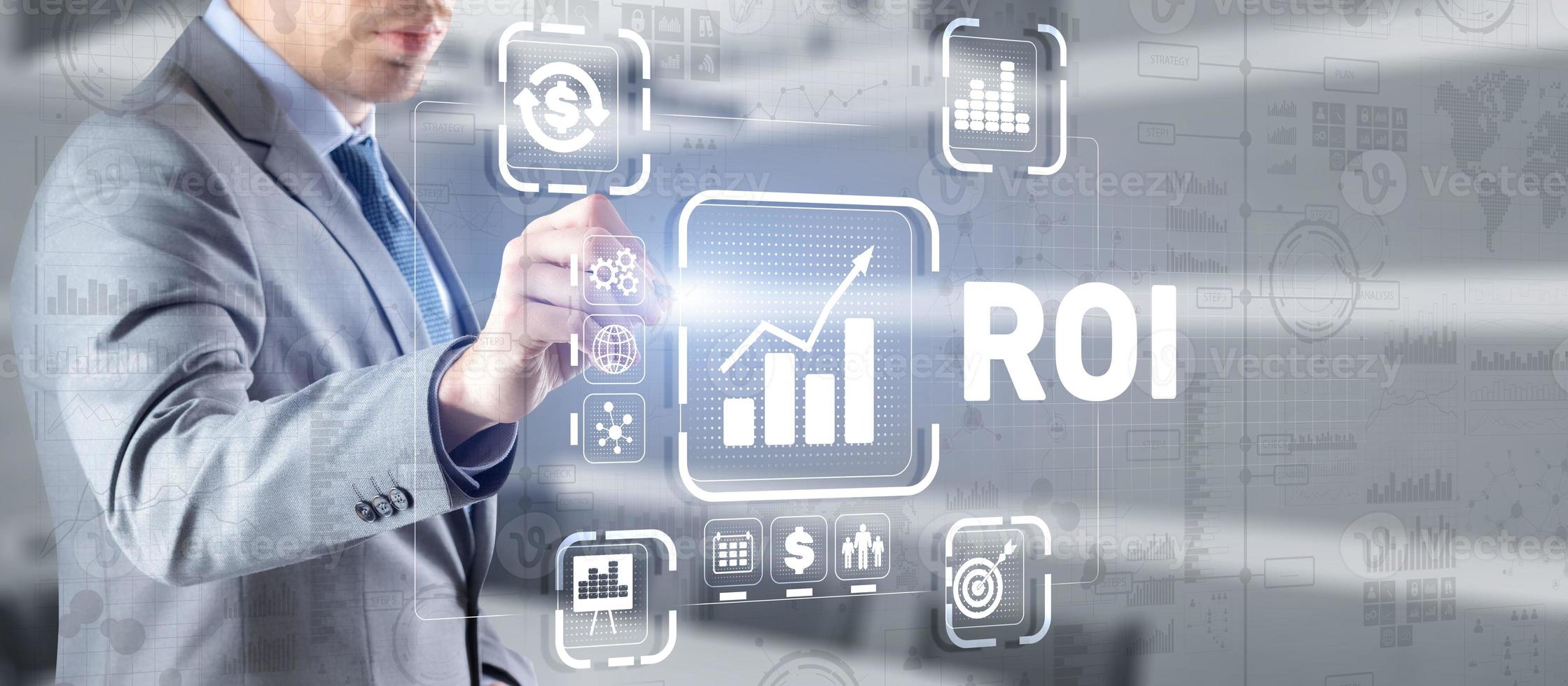 Roi Return On Investment Business Technology Analysis Finance Concept photo