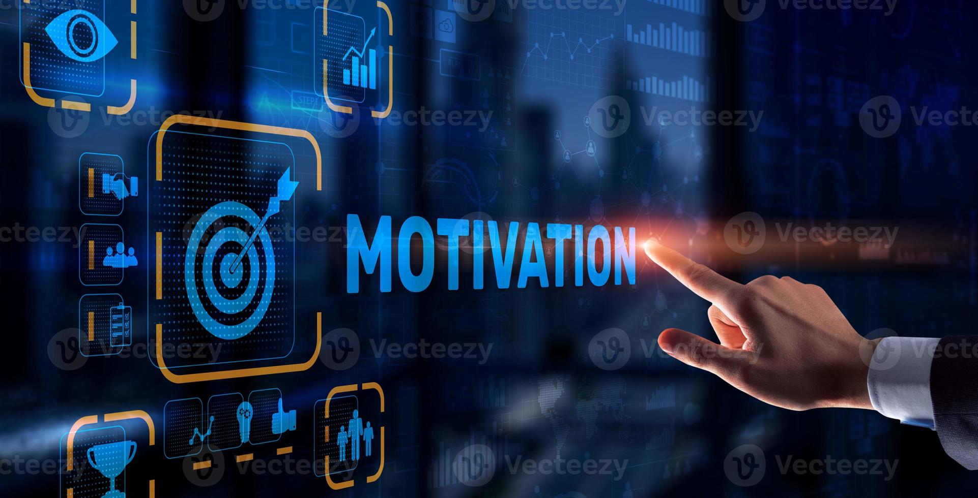 Motivation personality development concept. Achieving any goals photo