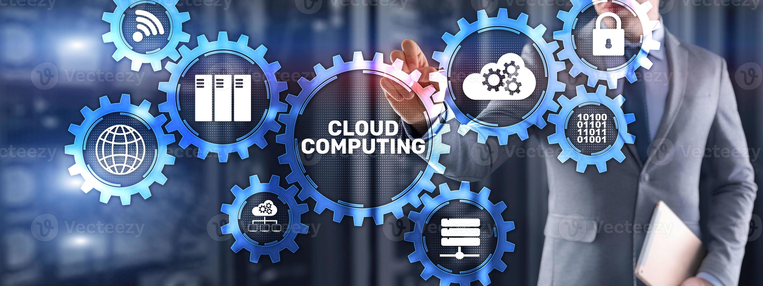 Cloud computing data storage software infrastructure. Mixed media photo