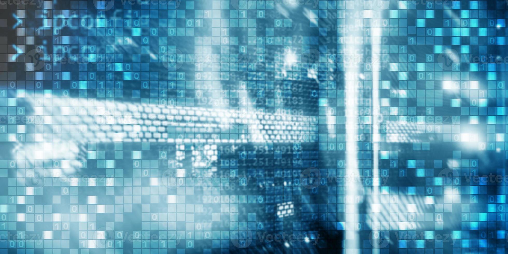 Digital background matrix information technology and internet concept. photo