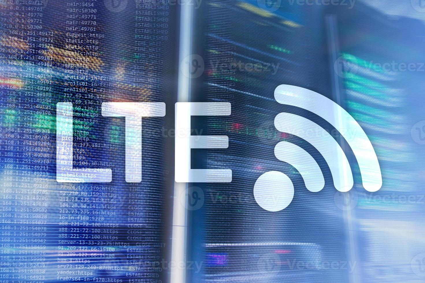 lte, concepto de tecnología de internet inalámbrica 5g. Cuarto de servicio. foto